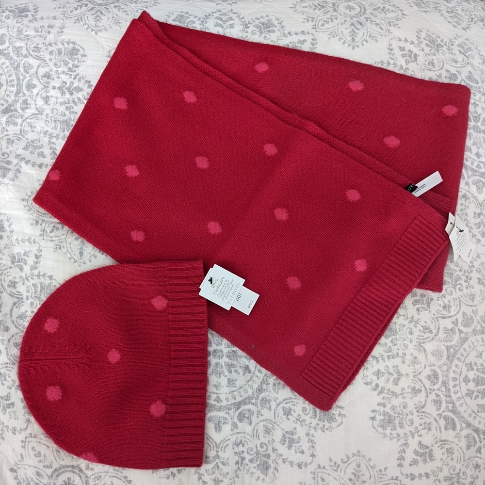 NWT 100% Cashmere Talbot's hat and scarf set
